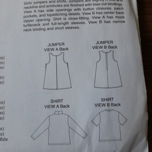 Girls Dress Top Sewing Pattern Jumpers Shirts Sizes 8-14 Kwik Sew 3190 UNCUT - Picture 7 of 8
